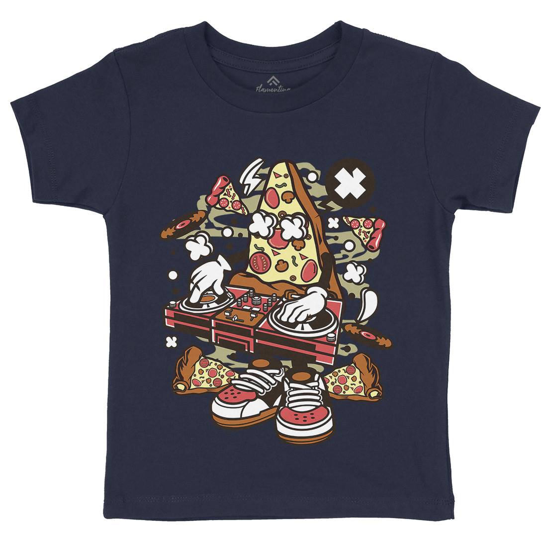 Dj Pizza Kids Crew Neck T-Shirt Music C538