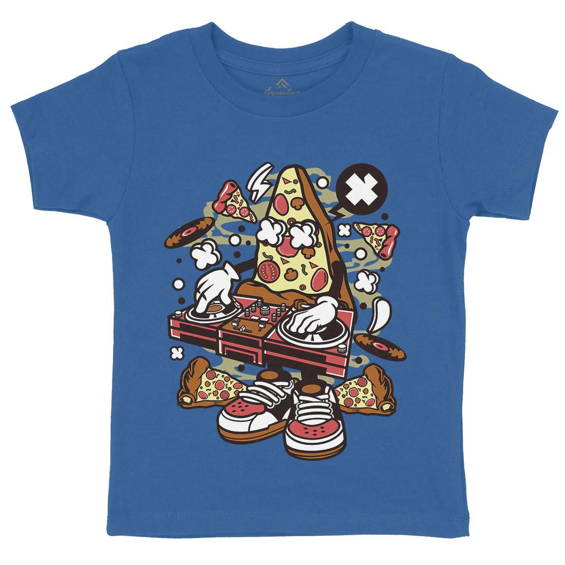 Dj Pizza Kids Crew Neck T-Shirt Music C538
