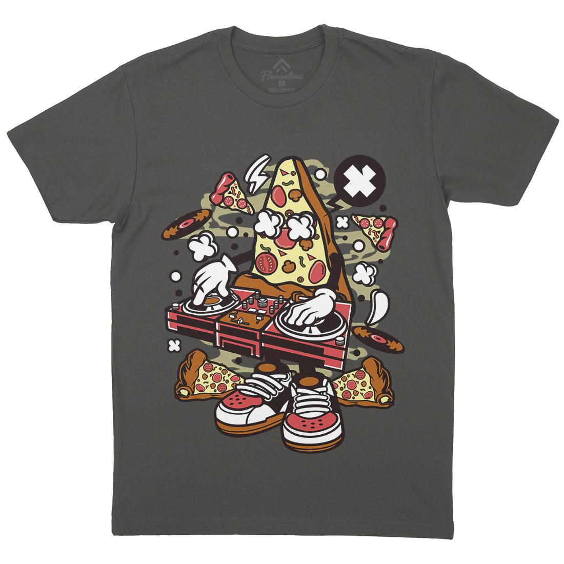Dj Pizza Mens Crew Neck T-Shirt Music C538