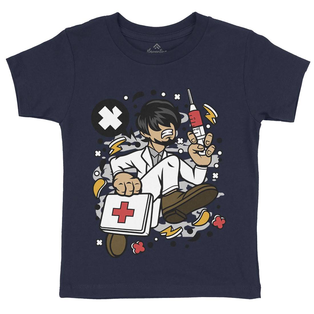 Doctor Running Kids Crew Neck T-Shirt Work C539
