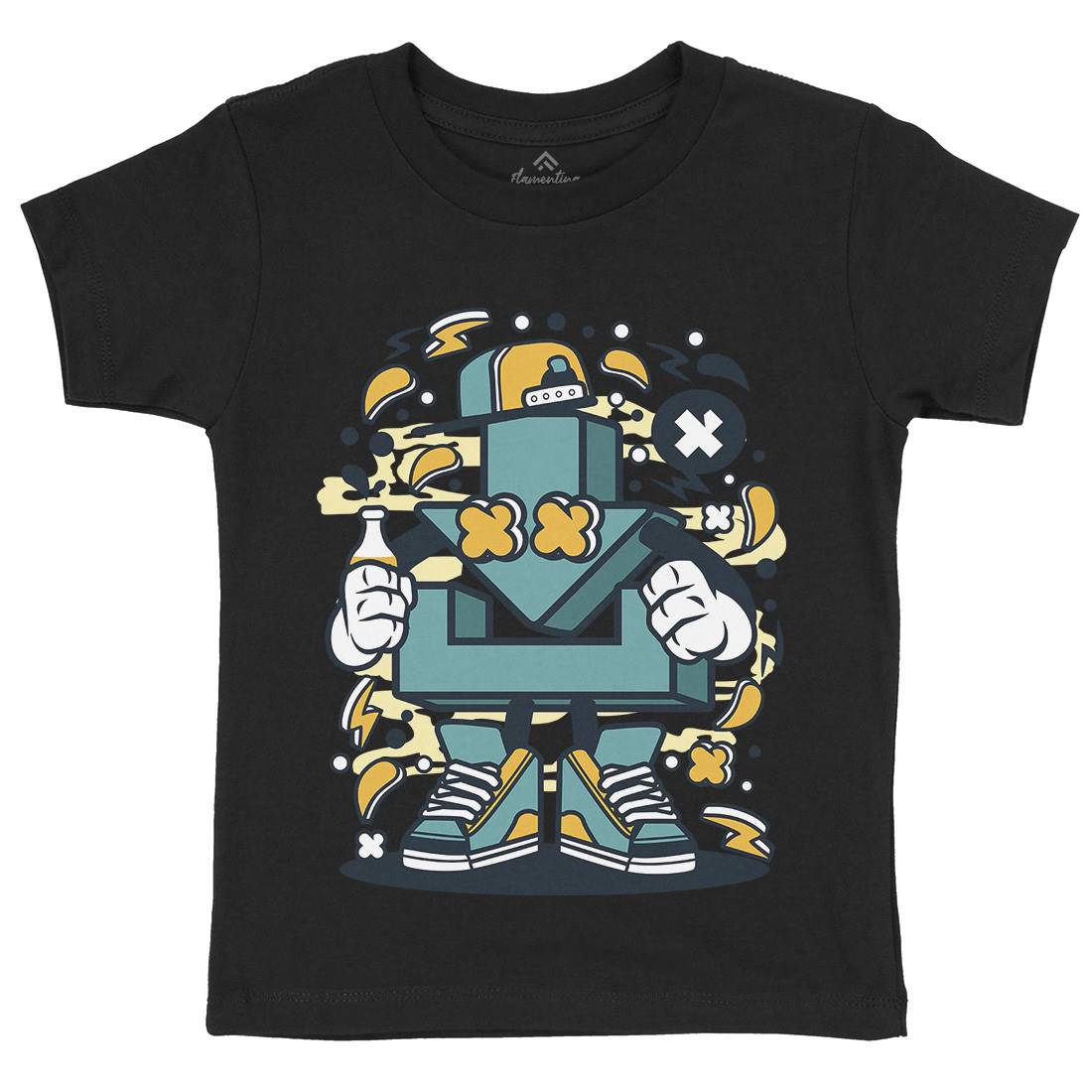 Download Kids Crew Neck T-Shirt Geek C541