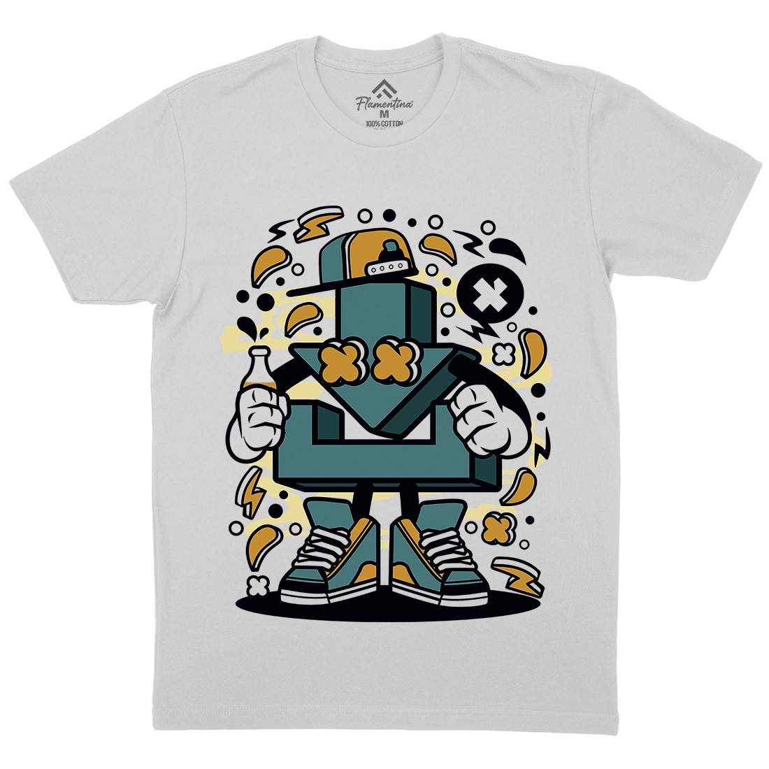 Download Mens Crew Neck T-Shirt Geek C541