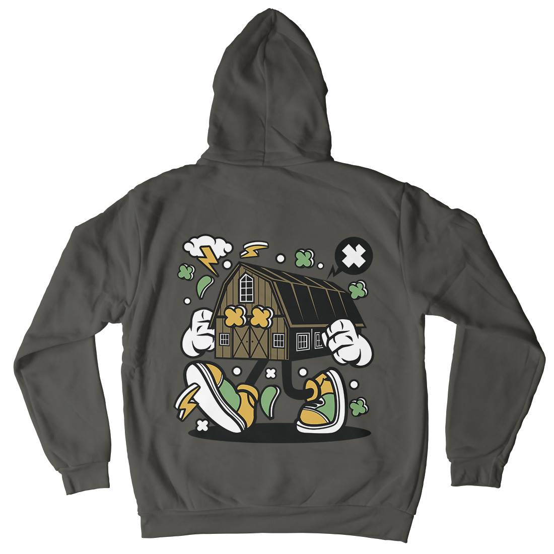 Farm House Kids Crew Neck Hoodie Retro C545