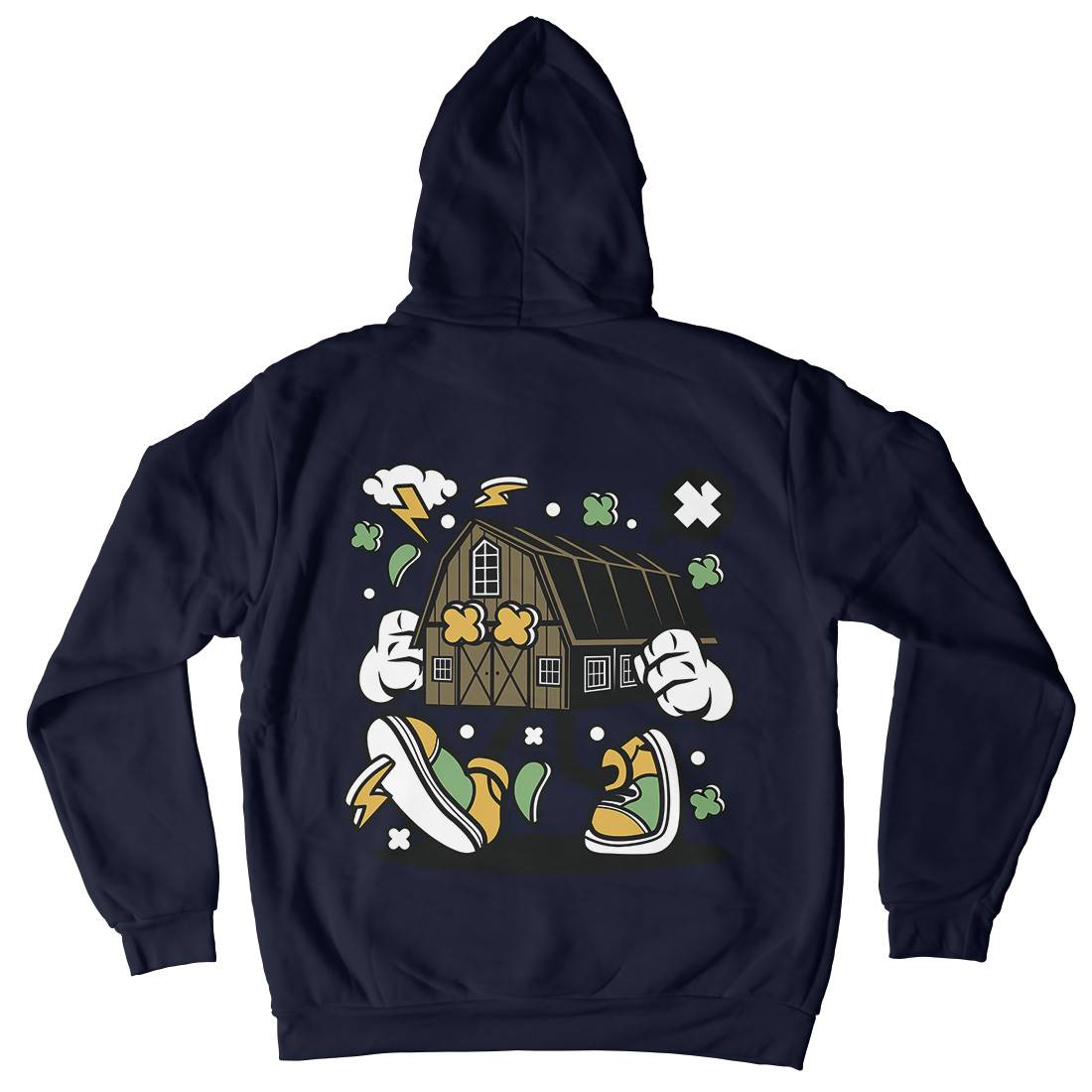 Farm House Kids Crew Neck Hoodie Retro C545