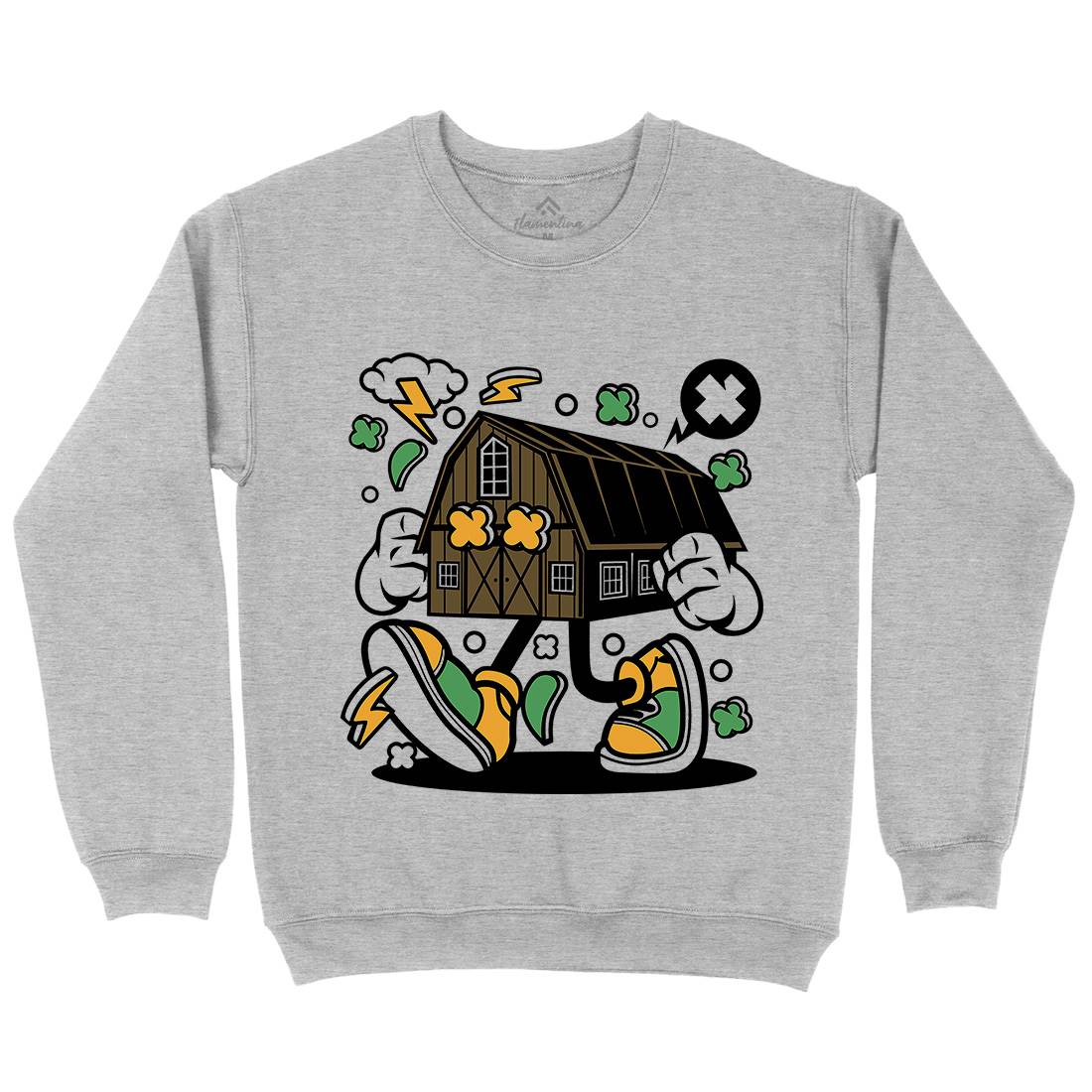 Farm House Kids Crew Neck Sweatshirt Retro C545