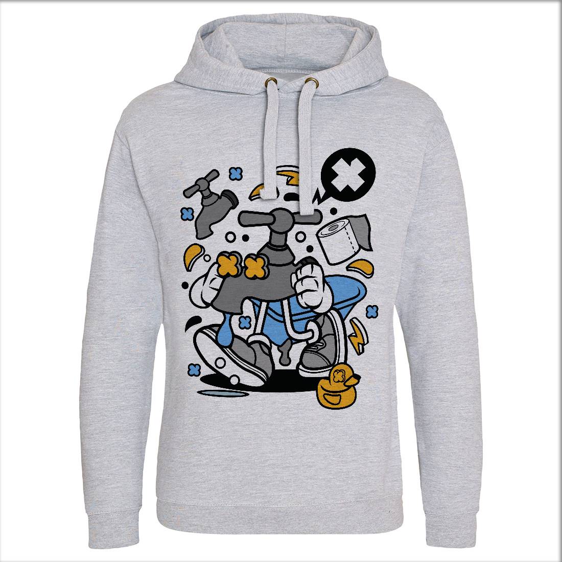 Faucet Mens Hoodie Without Pocket Retro C546