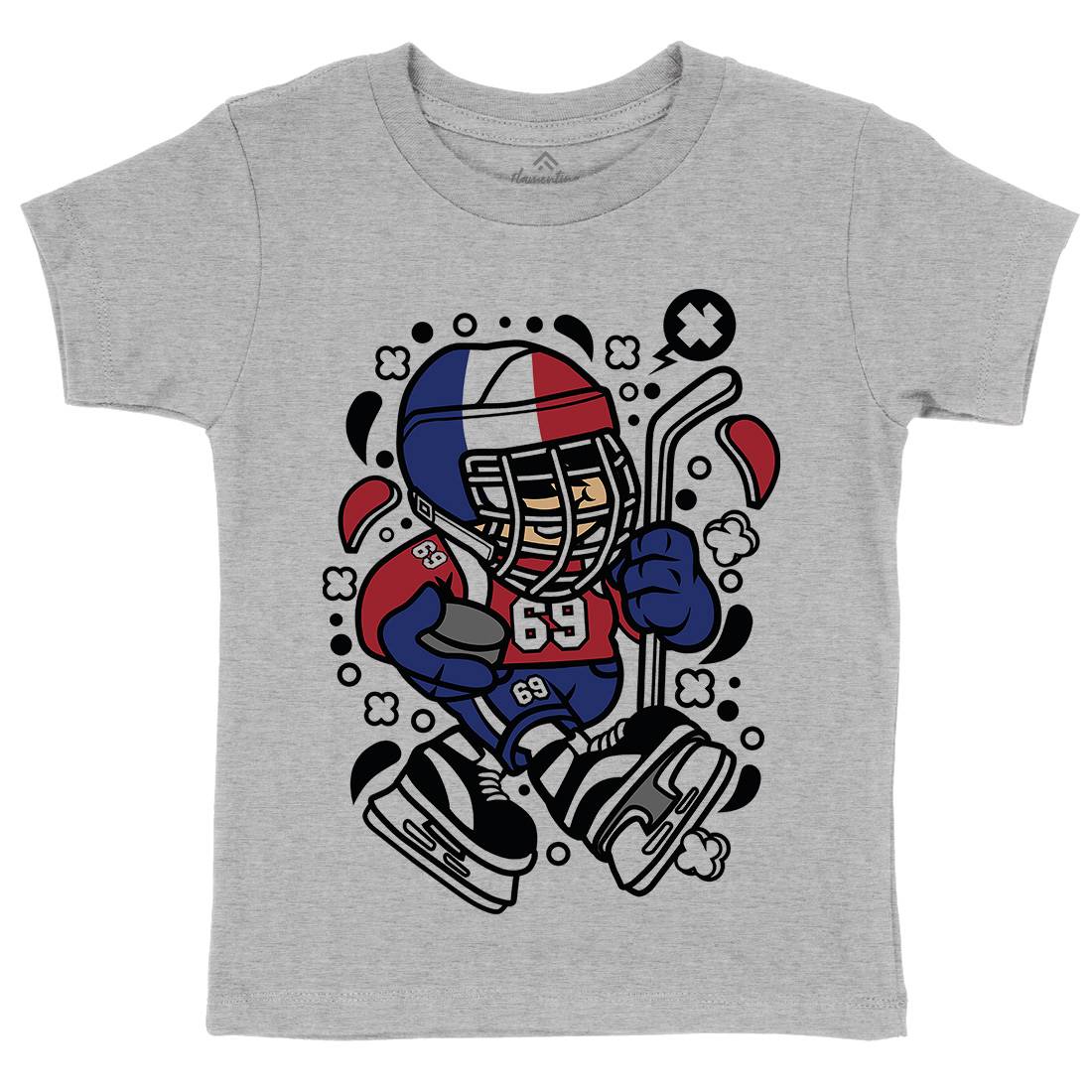 France Hockey Kid Kids Crew Neck T-Shirt Sport C548