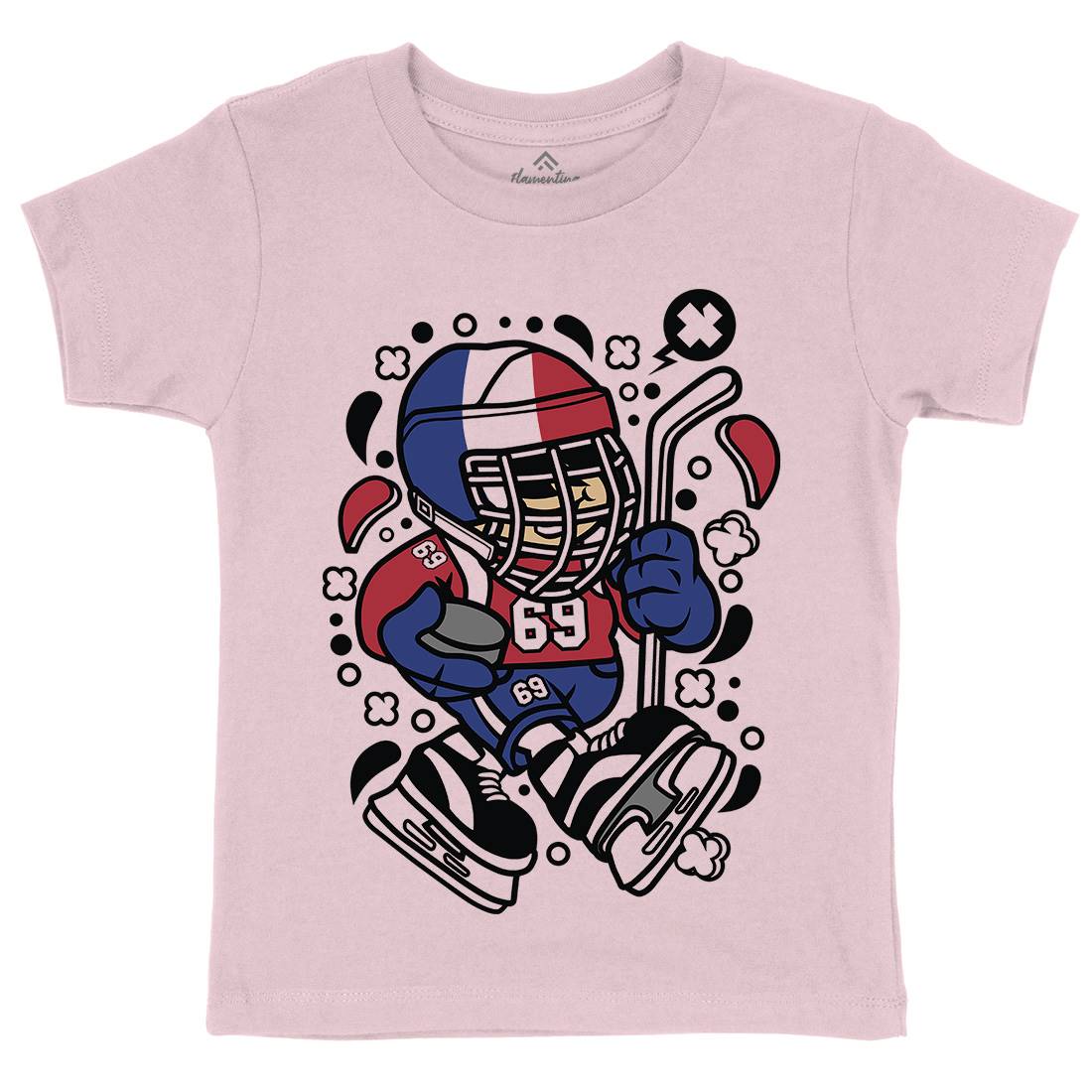 France Hockey Kid Kids Crew Neck T-Shirt Sport C548