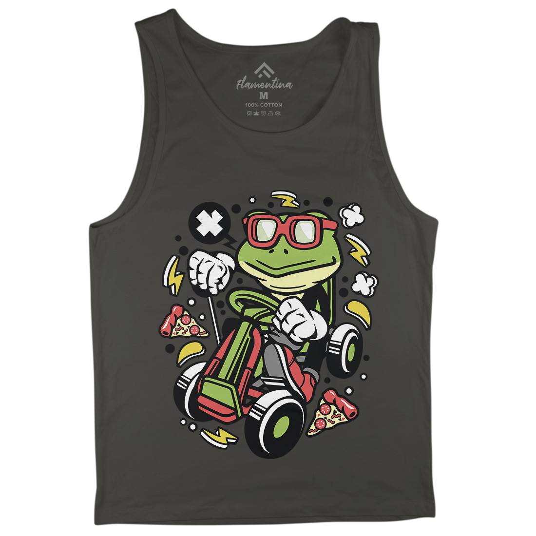 Frog Go-Kart Racer Mens Tank Top Vest Sport C549