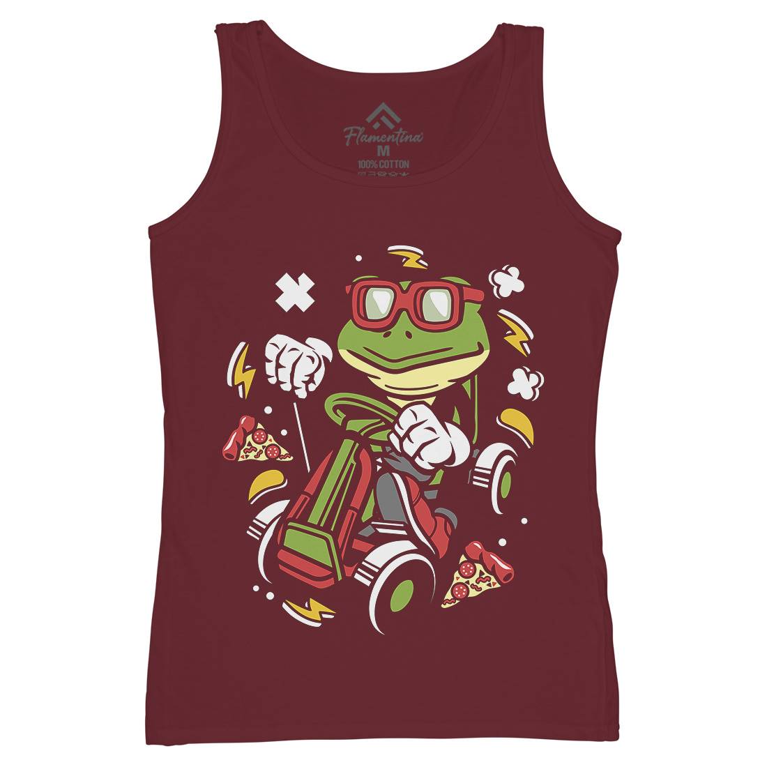 Frog Go-Kart Racer Womens Organic Tank Top Vest Sport C549