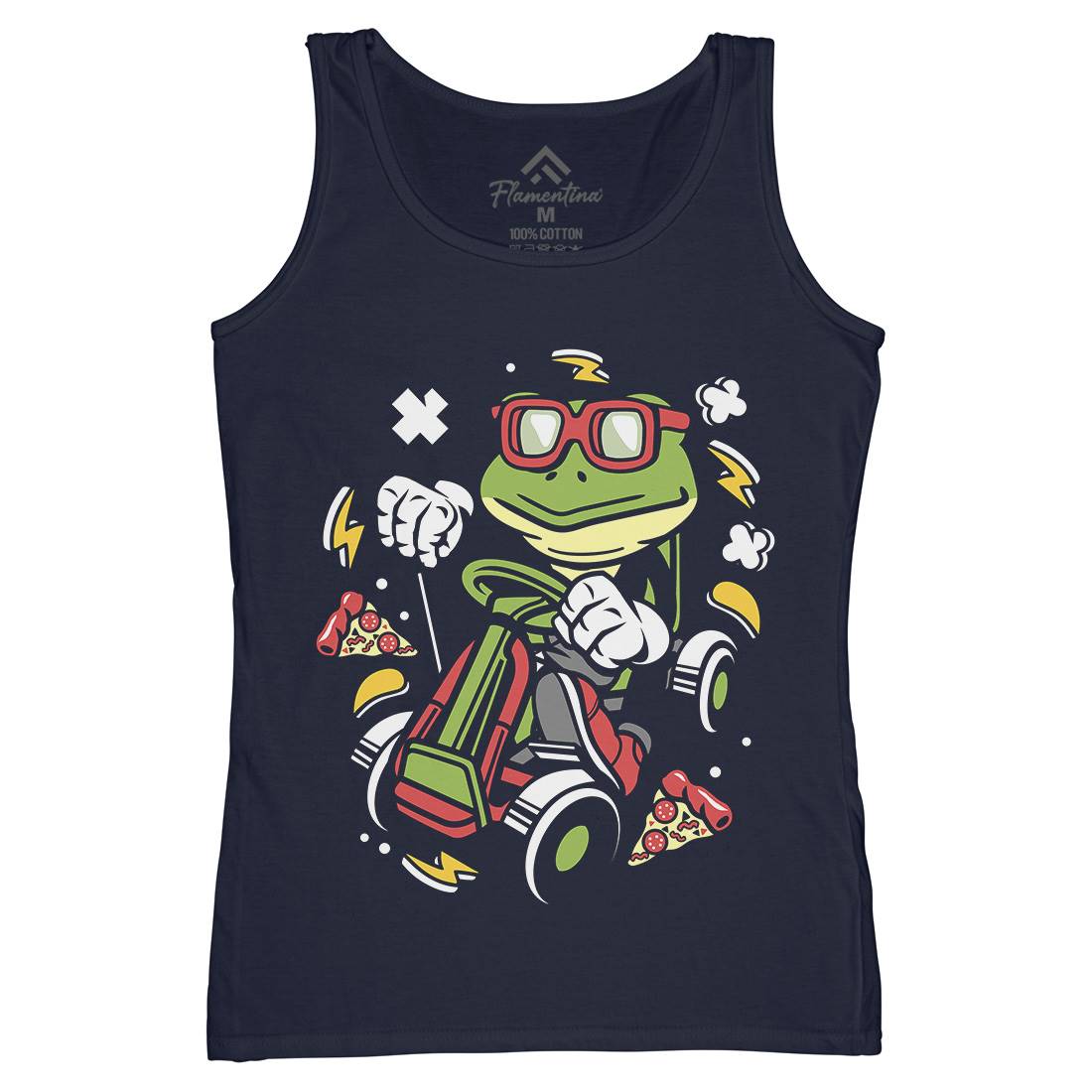 Frog Go-Kart Racer Womens Organic Tank Top Vest Sport C549