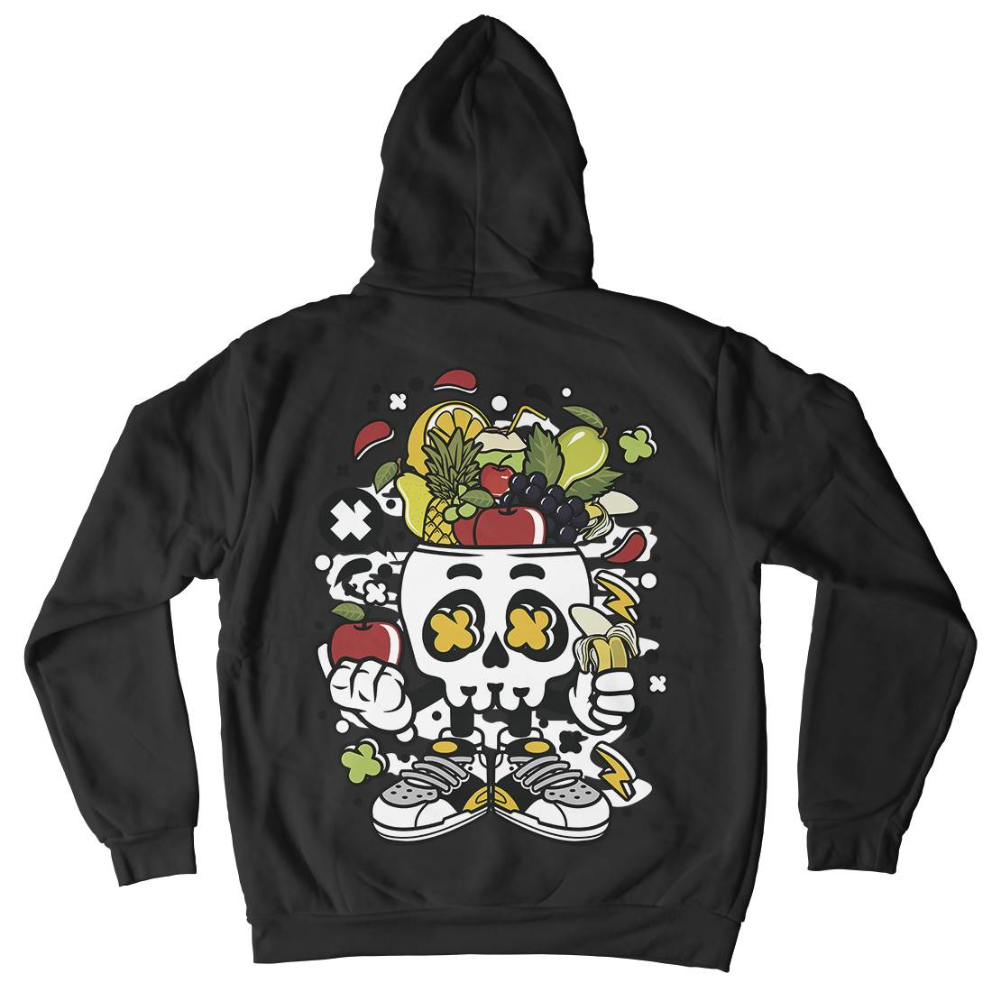 Fruit Skull Head Kids Crew Neck Hoodie Food C550