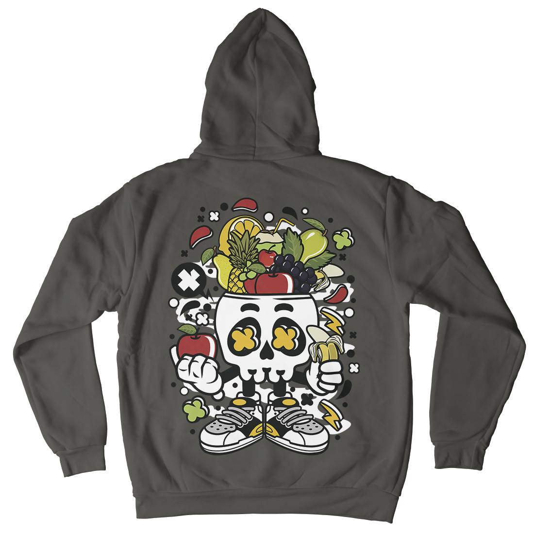 Fruit Skull Head Kids Crew Neck Hoodie Food C550