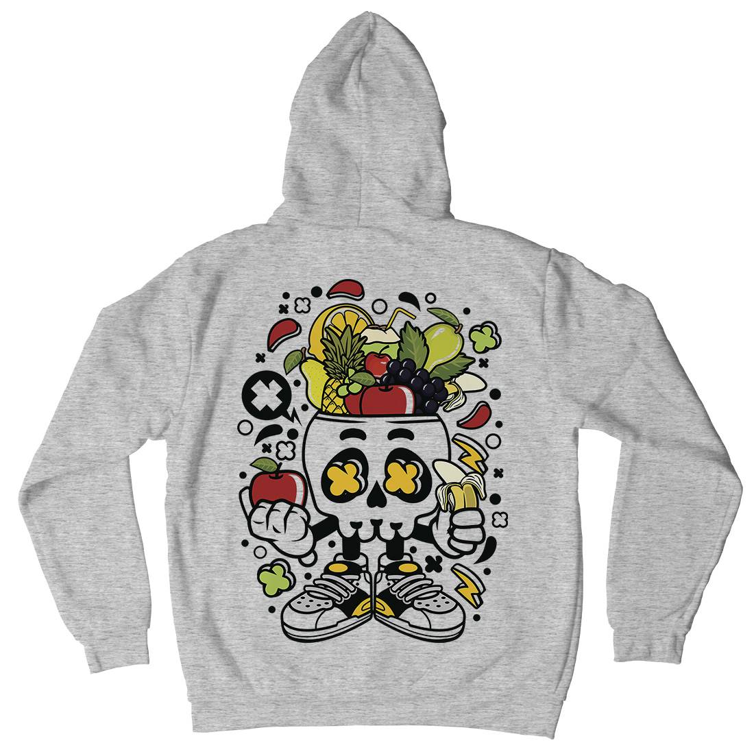 Fruit Skull Head Kids Crew Neck Hoodie Food C550