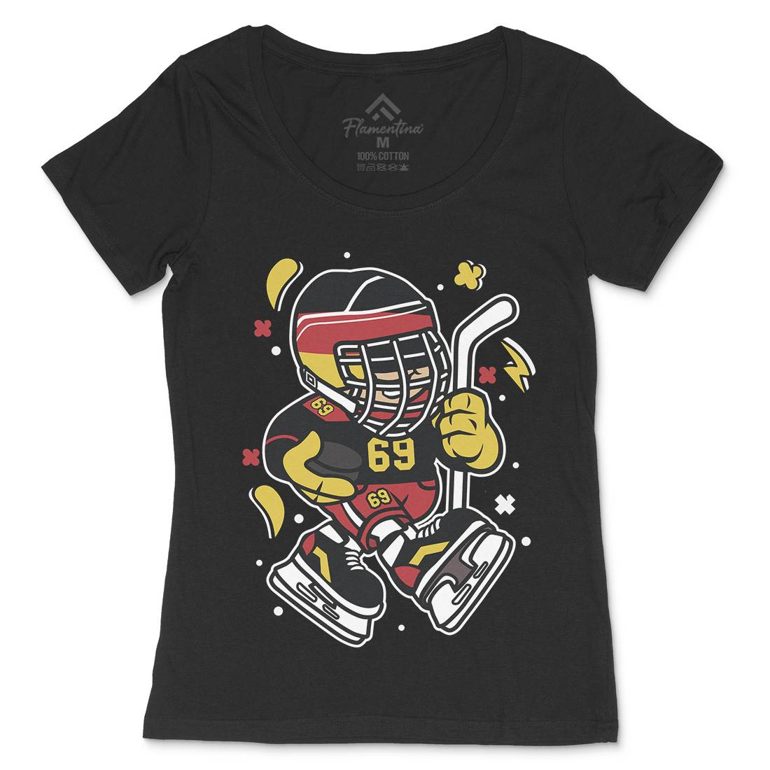 Germany Hockey Kid Womens Scoop Neck T-Shirt Sport C551