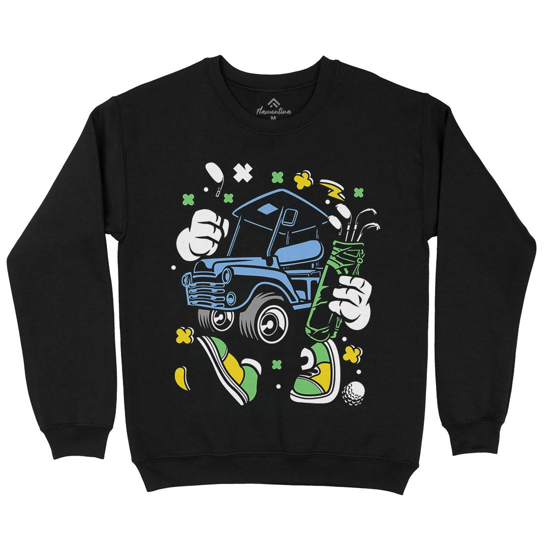 Golf Car Kids Crew Neck Sweatshirt Sport C554