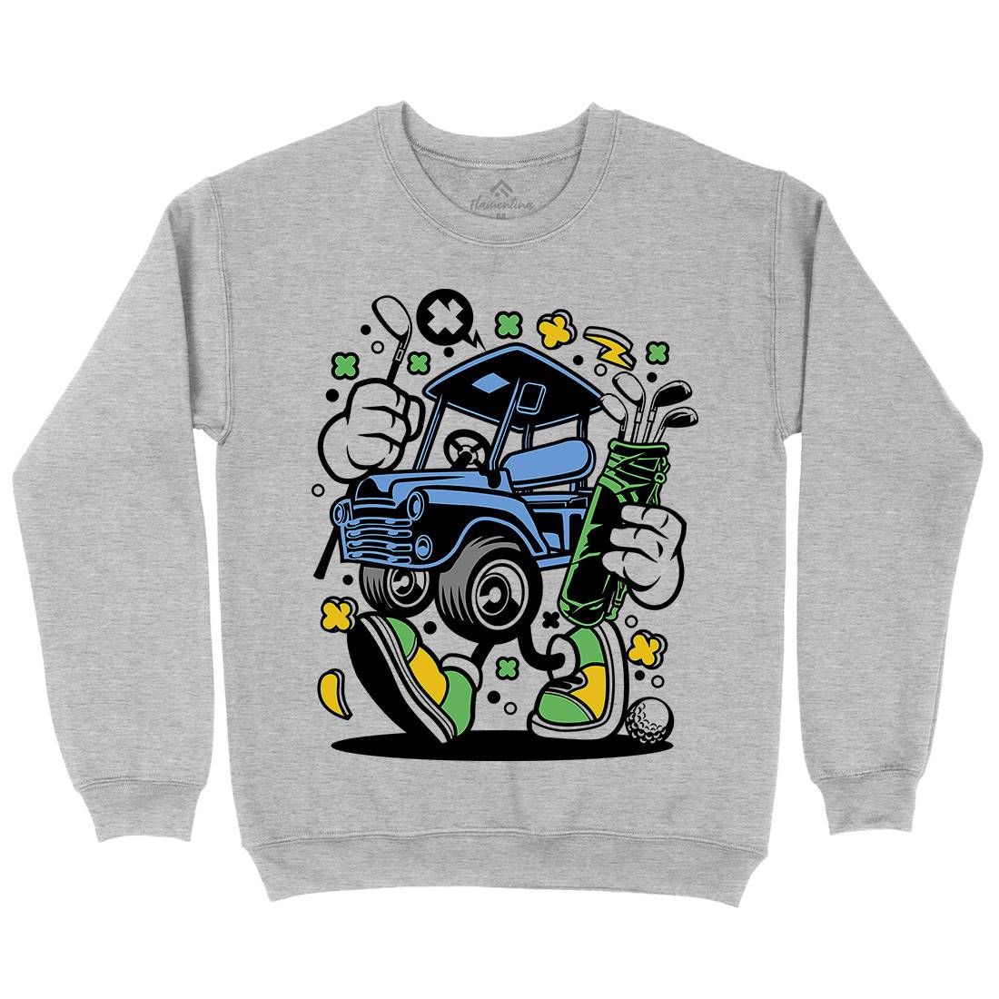 Golf Car Kids Crew Neck Sweatshirt Sport C554