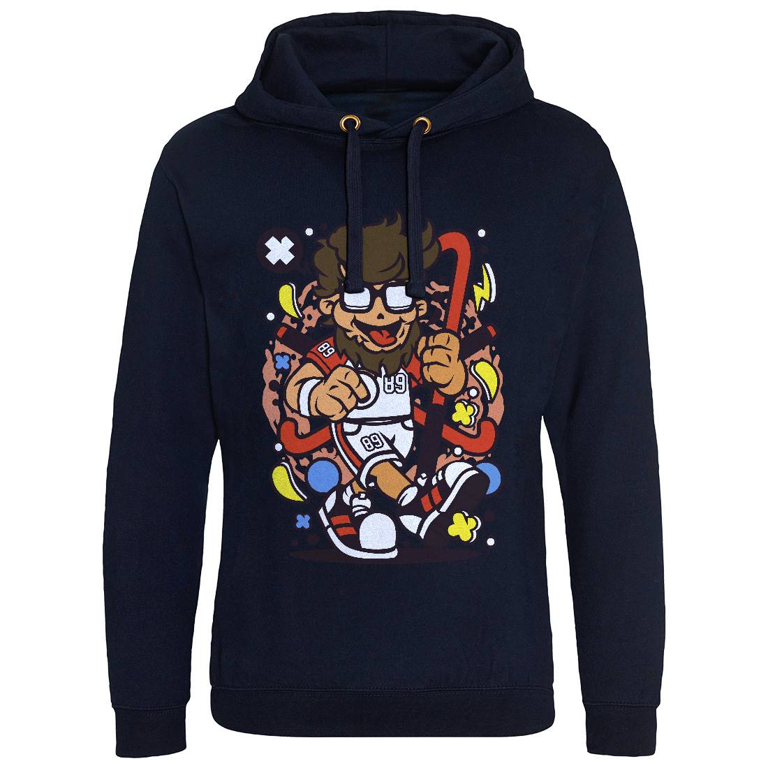 Hipster Field Hockey Mens Hoodie Without Pocket Sport C559