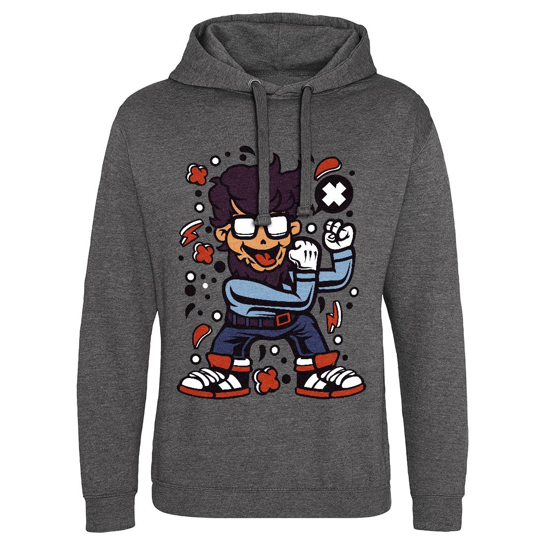 Hipster Fighter Mens Hoodie Without Pocket Sport C560