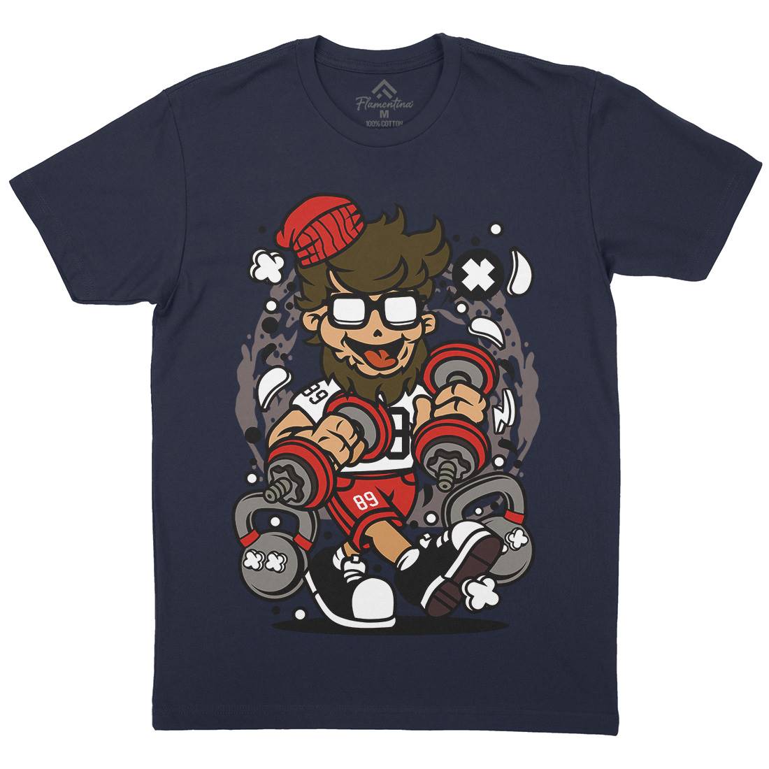 Hipster Mens Crew Neck T-Shirt Gym C562