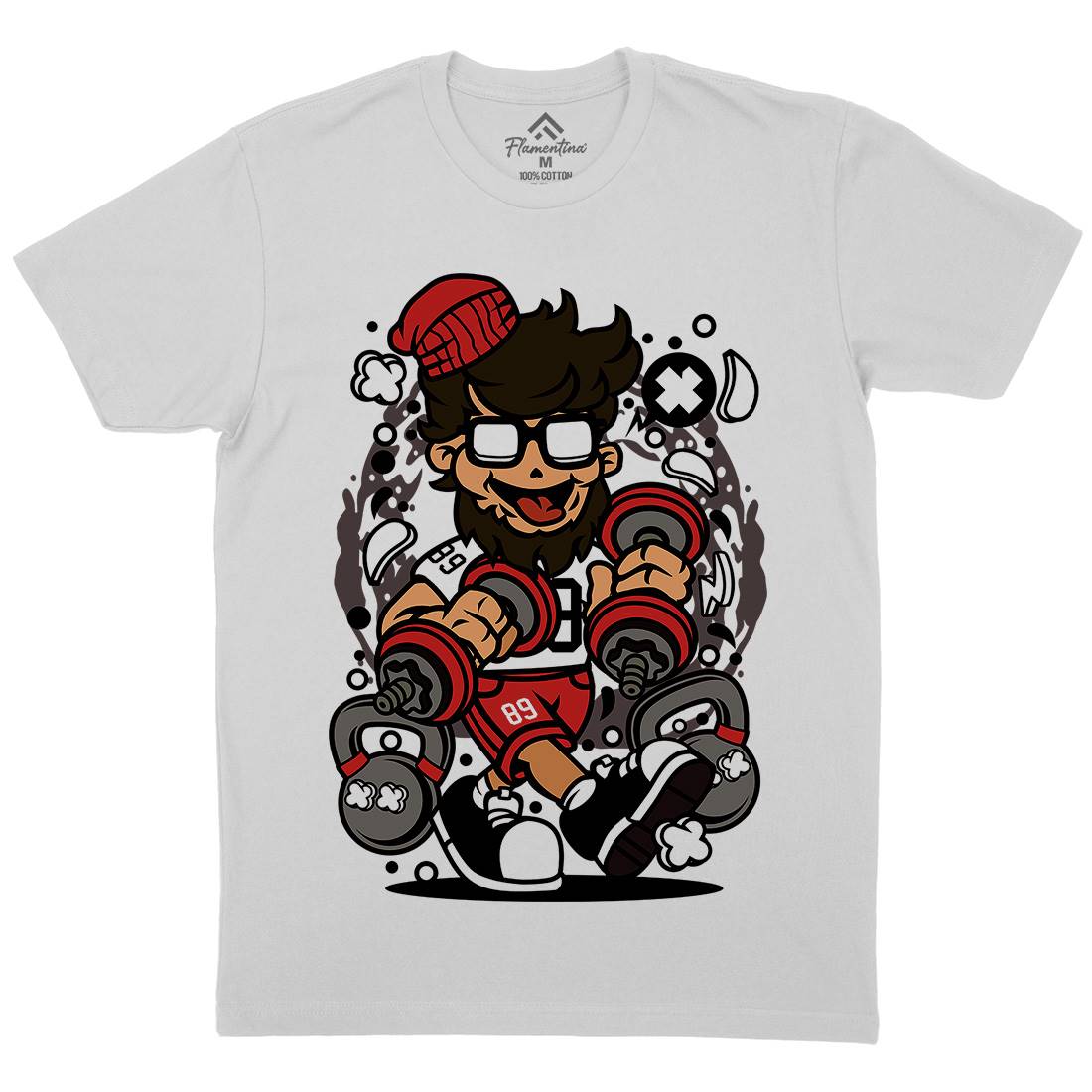 Hipster Mens Crew Neck T-Shirt Gym C562