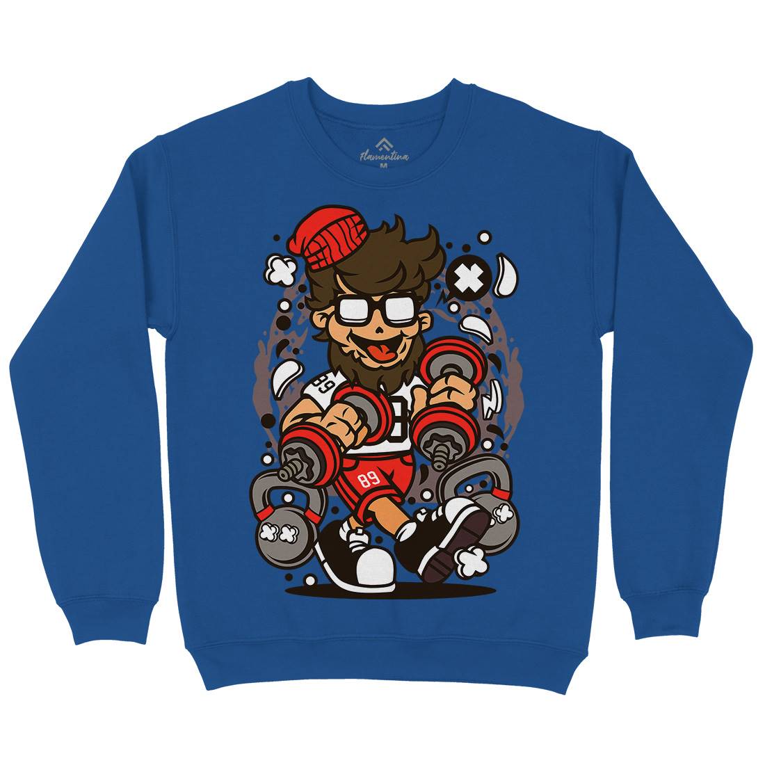 Hipster Mens Crew Neck Sweatshirt Gym C562
