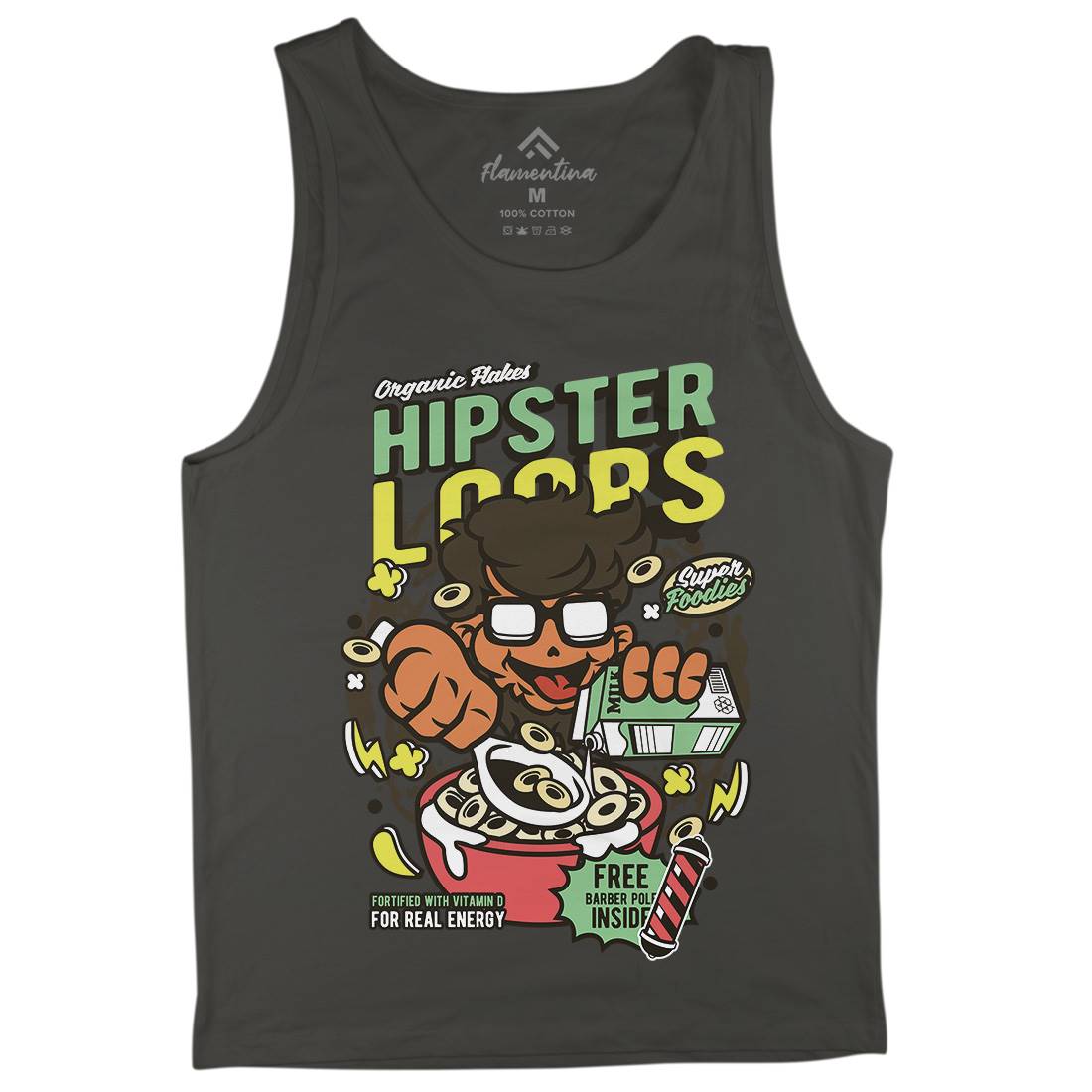 Hipster Loops Mens Tank Top Vest Food C563