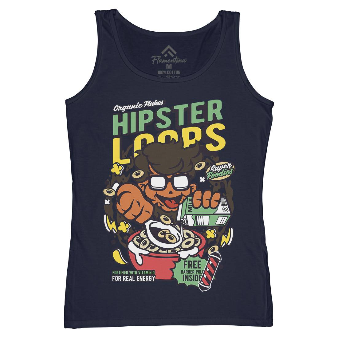 Hipster Loops Womens Organic Tank Top Vest Food C563