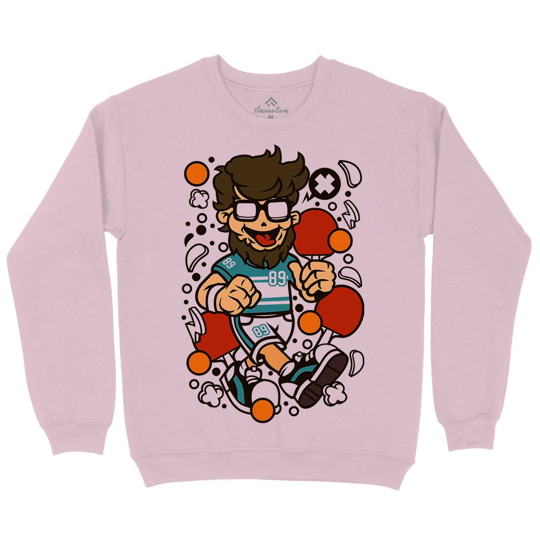 Hipster Ping Pong Kids Crew Neck Sweatshirt Sport C564