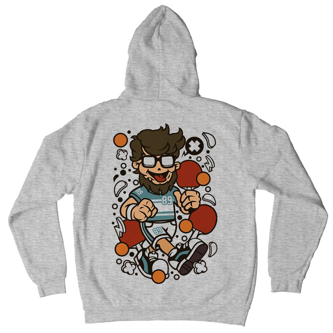 Hipster Ping Pong Kids Crew Neck Hoodie Sport C564