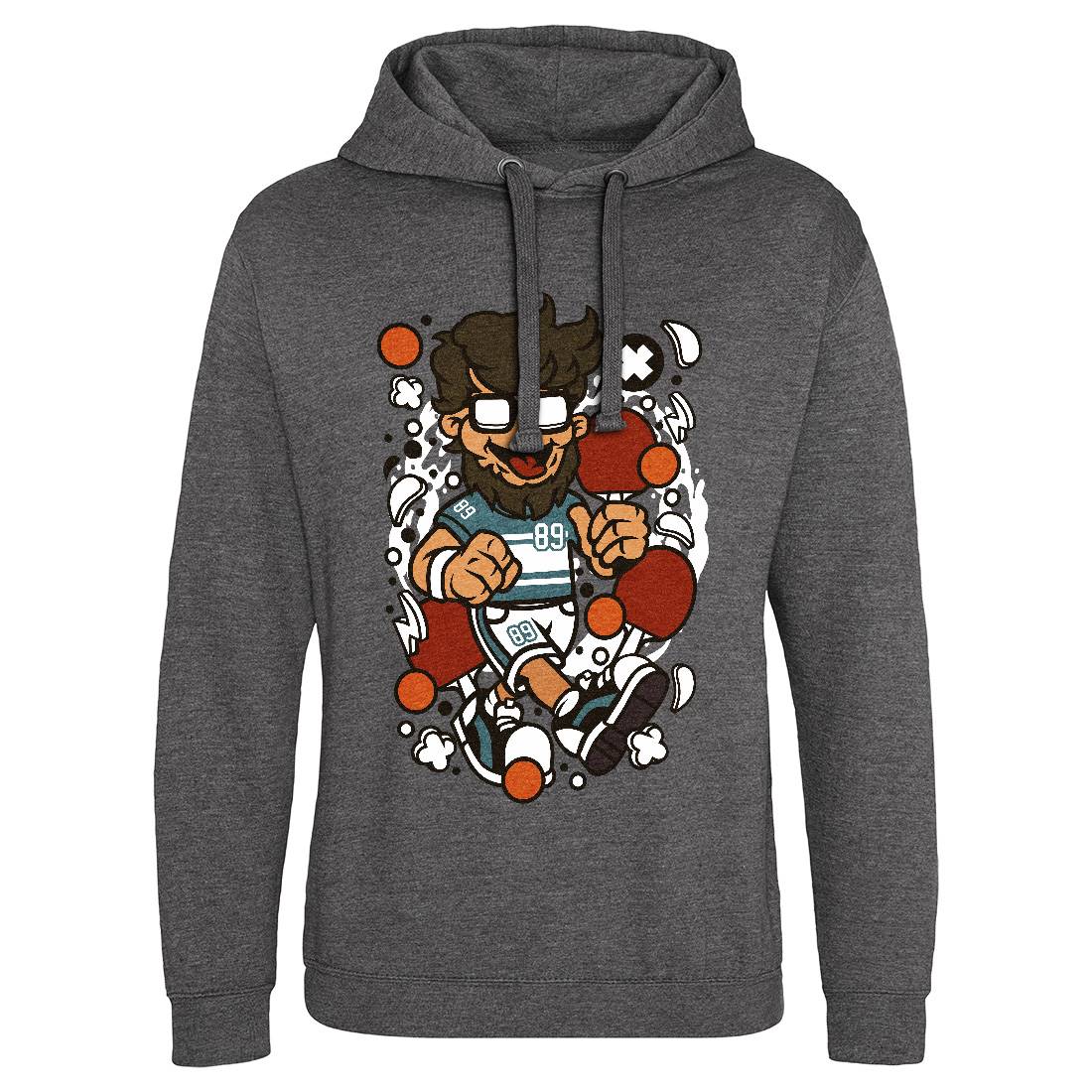 Hipster Ping Pong Mens Hoodie Without Pocket Sport C564