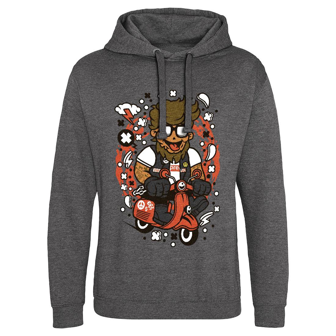 Hipster Scooter Mens Hoodie Without Pocket Motorcycles C565