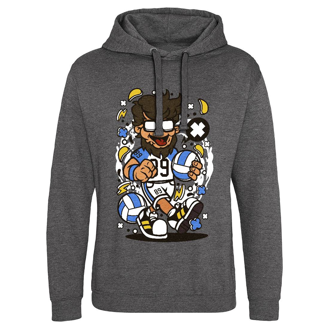 Hipster Volleyball Player Mens Hoodie Without Pocket Sport C566