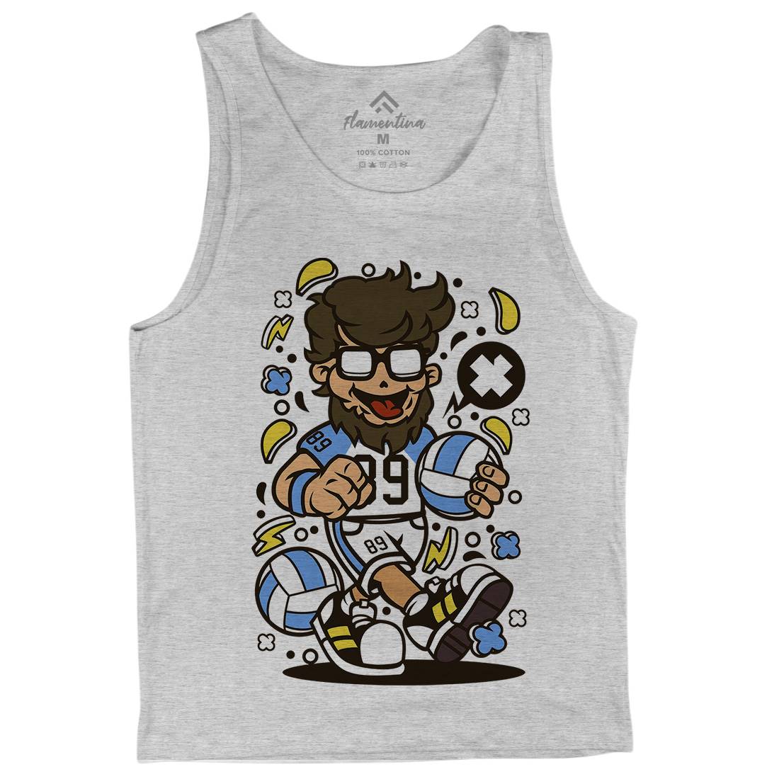 Hipster Volleyball Player Mens Tank Top Vest Sport C566