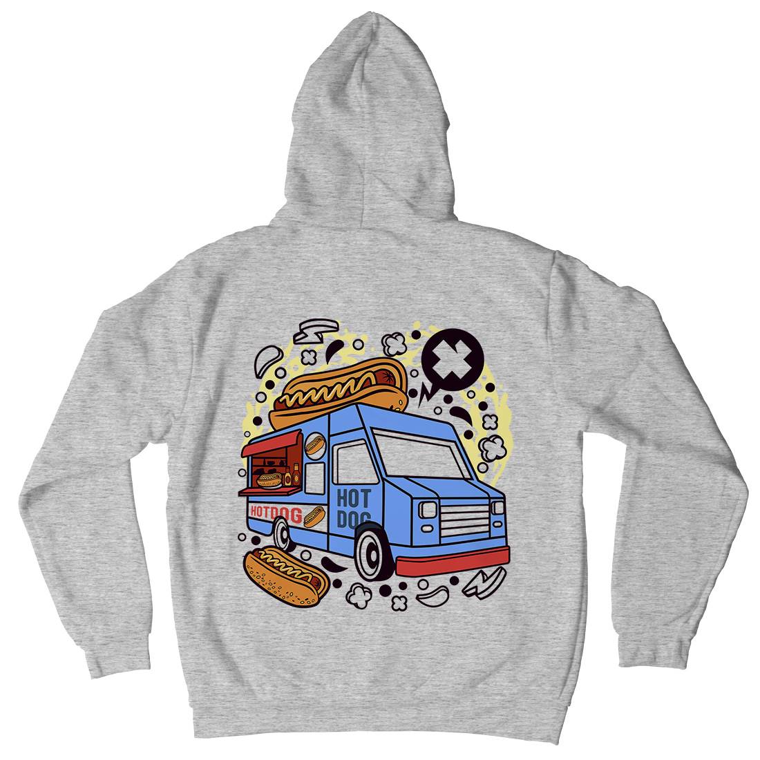 Hotdog Van Kids Crew Neck Hoodie Food C567