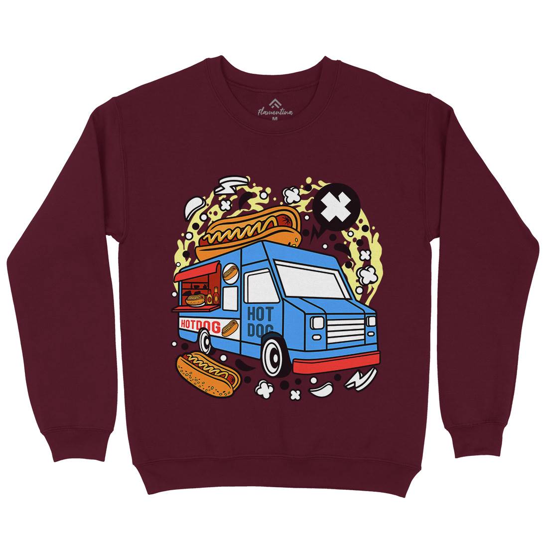 Hotdog Van Kids Crew Neck Sweatshirt Food C567