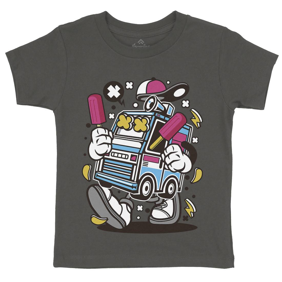 Ice Cream Truck Kids Crew Neck T-Shirt Food C568