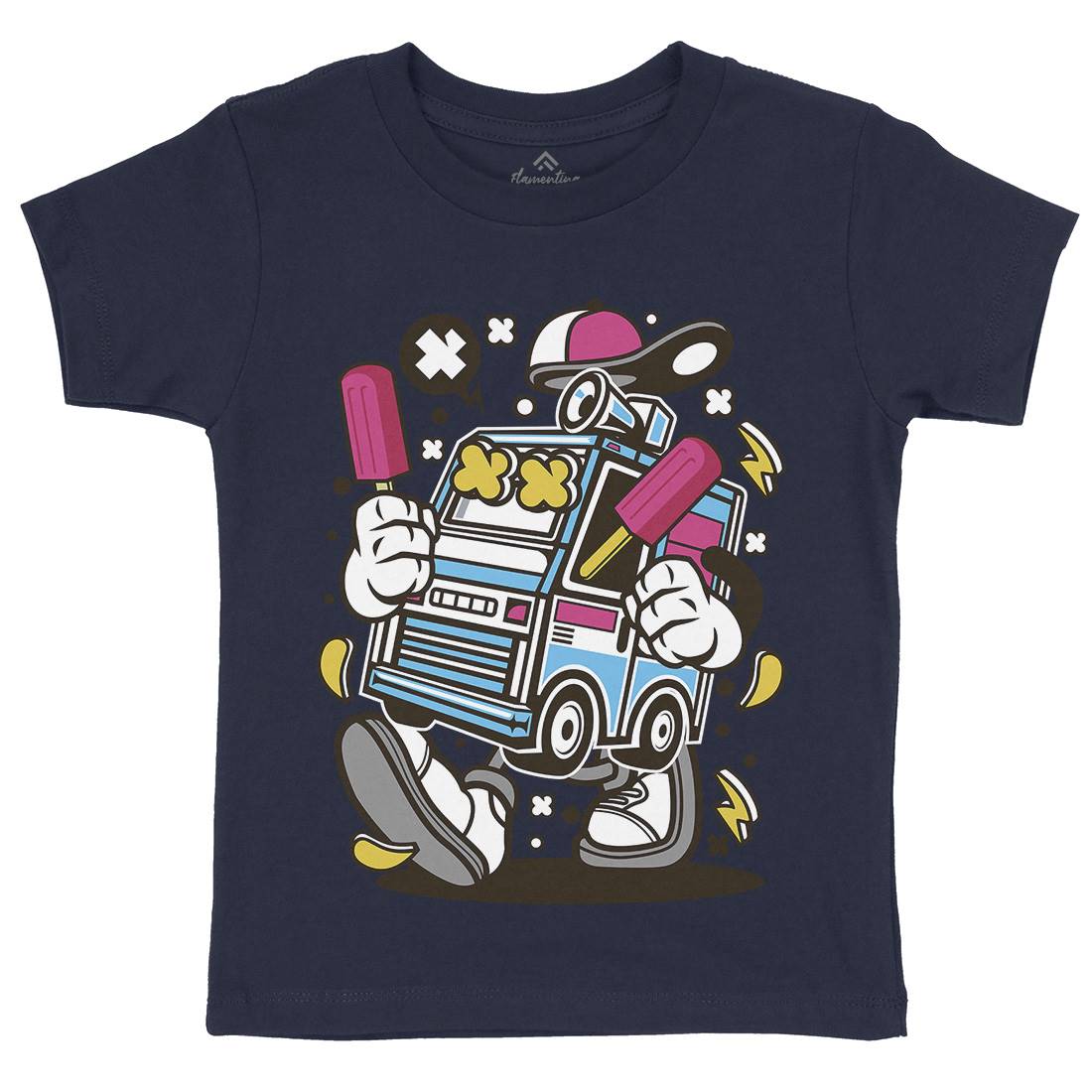 Ice Cream Truck Kids Crew Neck T-Shirt Food C568