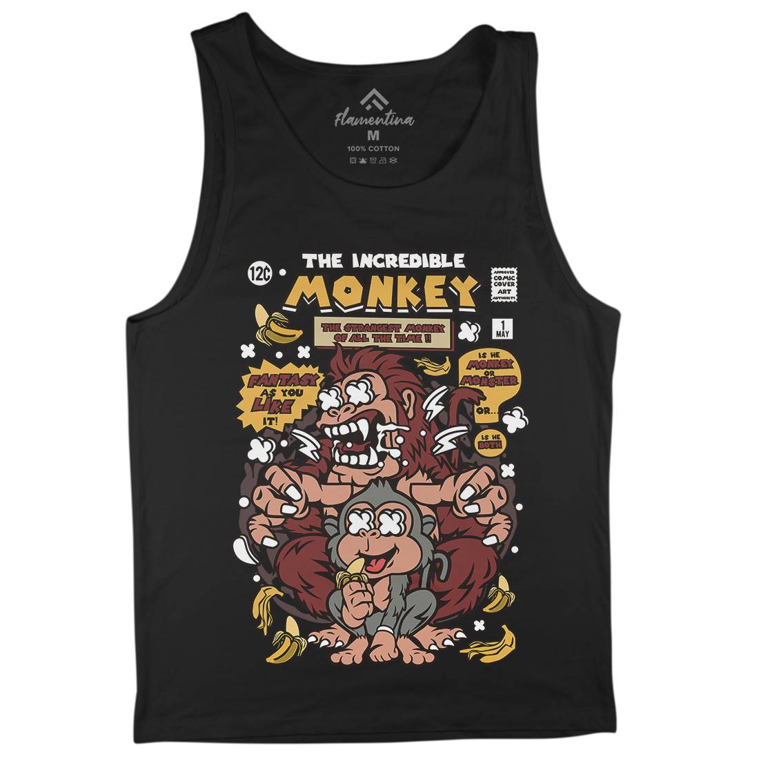 Incredible Monkey Mens Tank Top Vest Animals C570