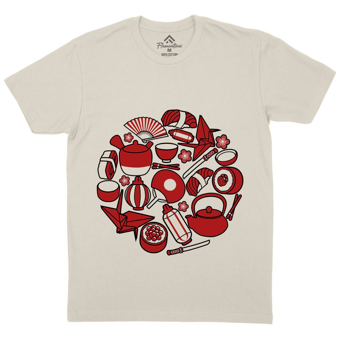 Japan Mens Organic Crew Neck T-Shirt Asian C571