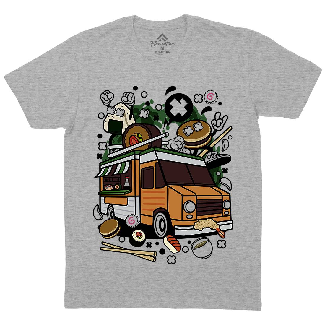 Japanese Van Mens Crew Neck T-Shirt Food C572