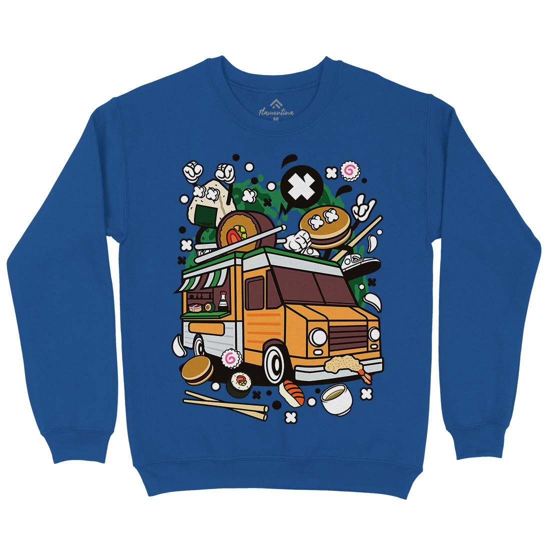 Japanese Van Kids Crew Neck Sweatshirt Food C572