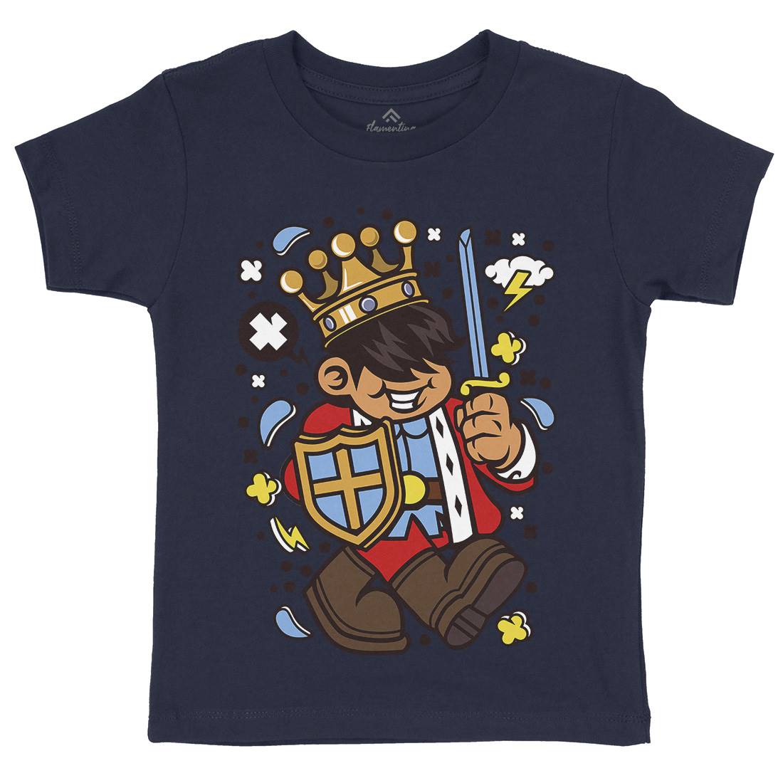 King Kid Kids Organic Crew Neck T-Shirt Retro C574