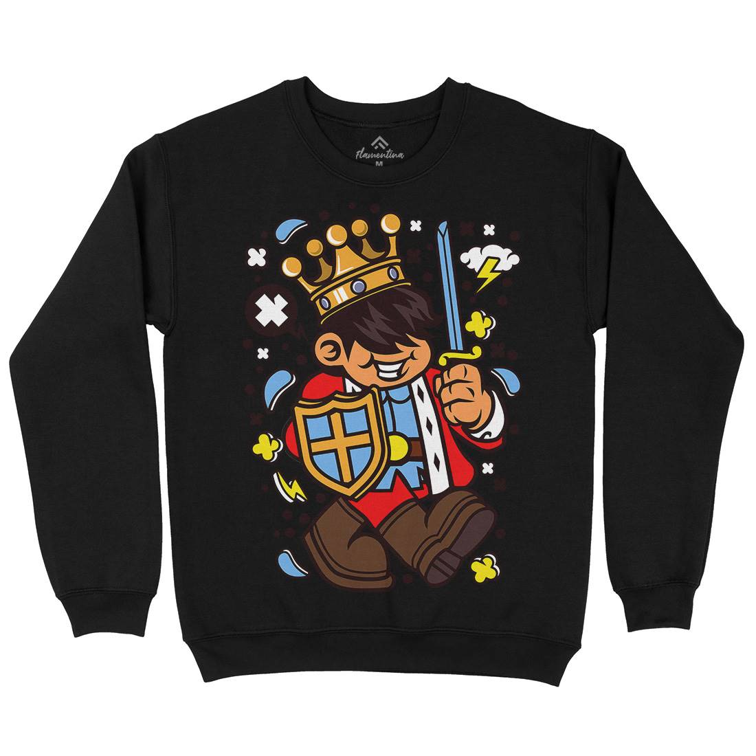 King Kid Kids Crew Neck Sweatshirt Retro C574