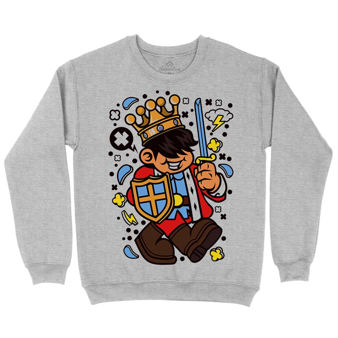 King Kid Kids Crew Neck Sweatshirt Retro C574