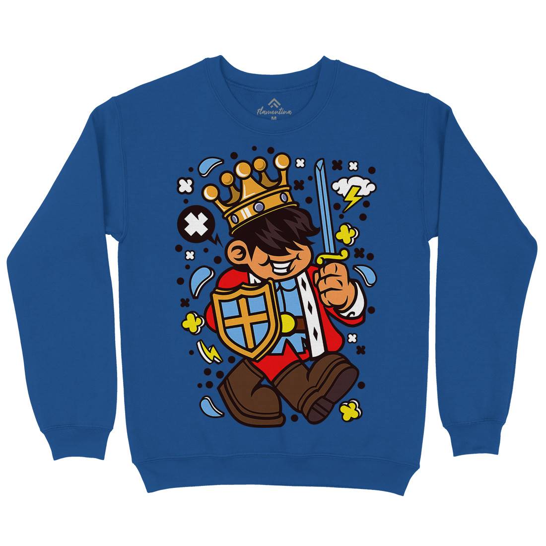 King Kid Mens Crew Neck Sweatshirt Retro C574
