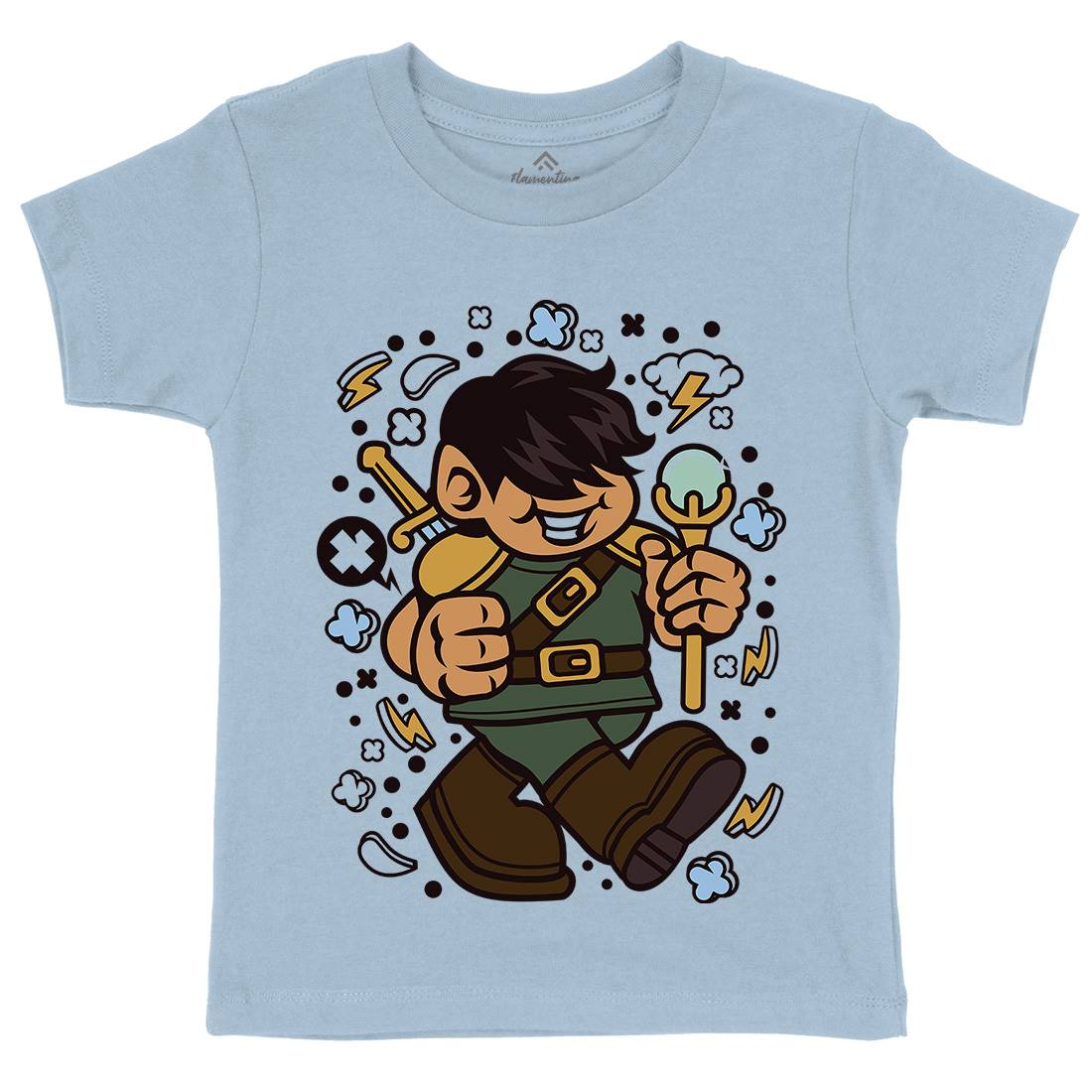 Knight Kid Kids Organic Crew Neck T-Shirt Warriors C575
