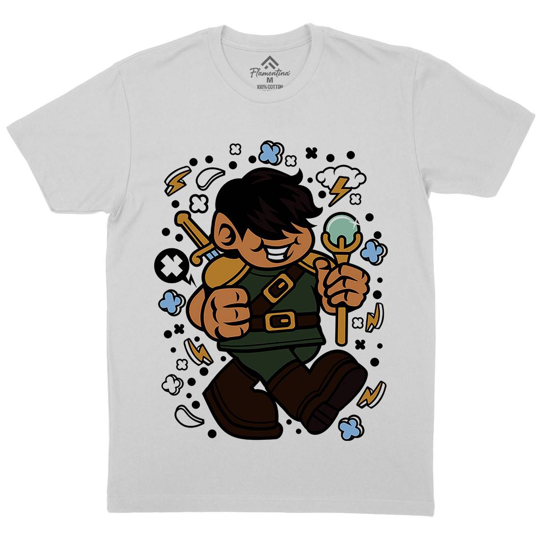 Knight Kid Mens Crew Neck T-Shirt Warriors C575