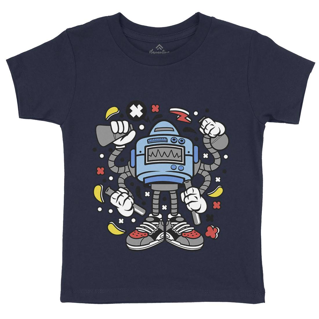 Lab Robot Monster Kids Crew Neck T-Shirt Work C576