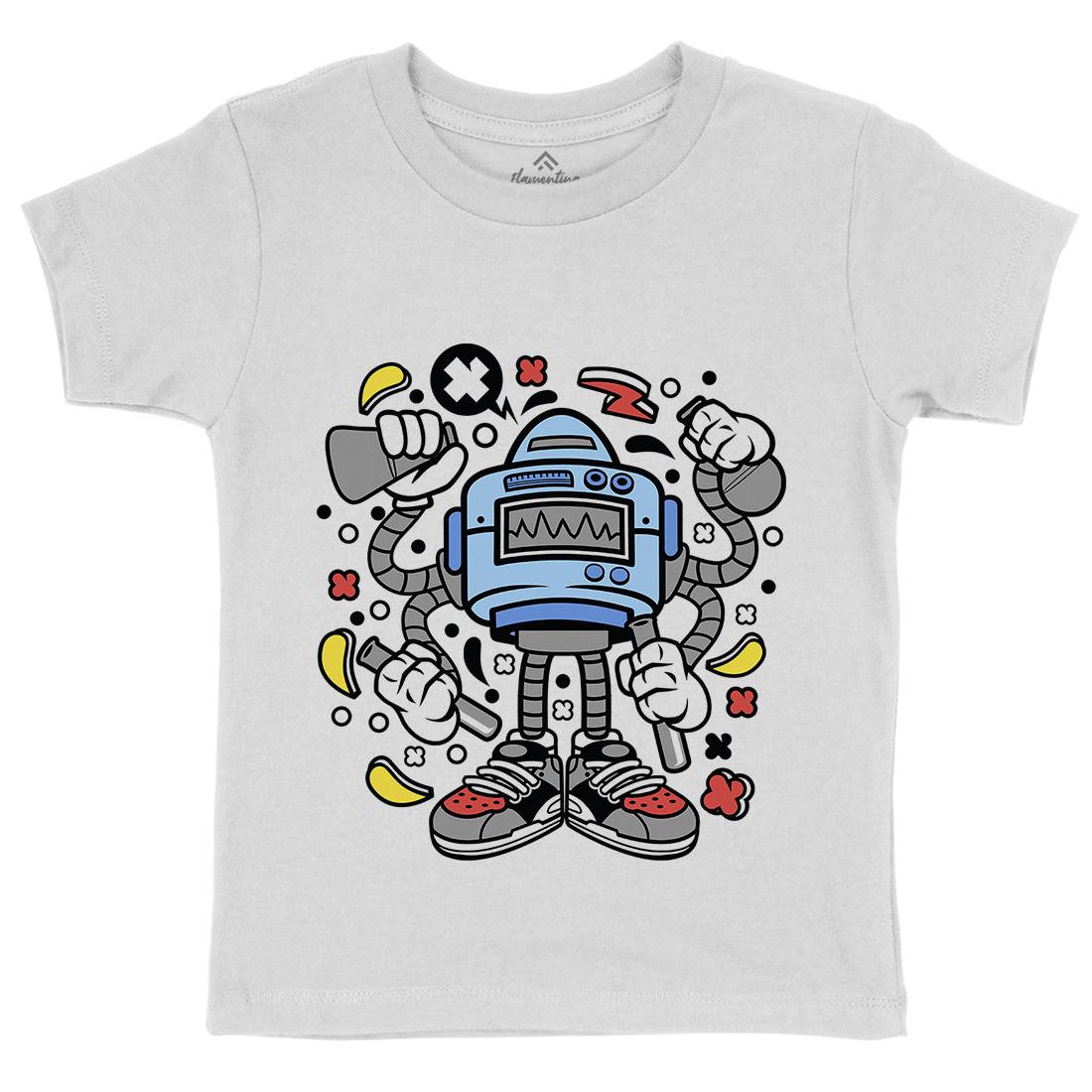 Lab Robot Monster Kids Crew Neck T-Shirt Work C576
